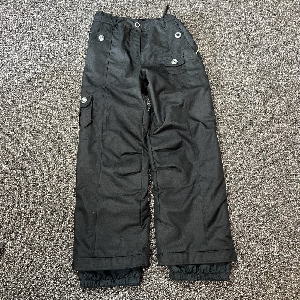 Obermeyer Black Snow Pants 18 Juniors 29x29 Womans Button